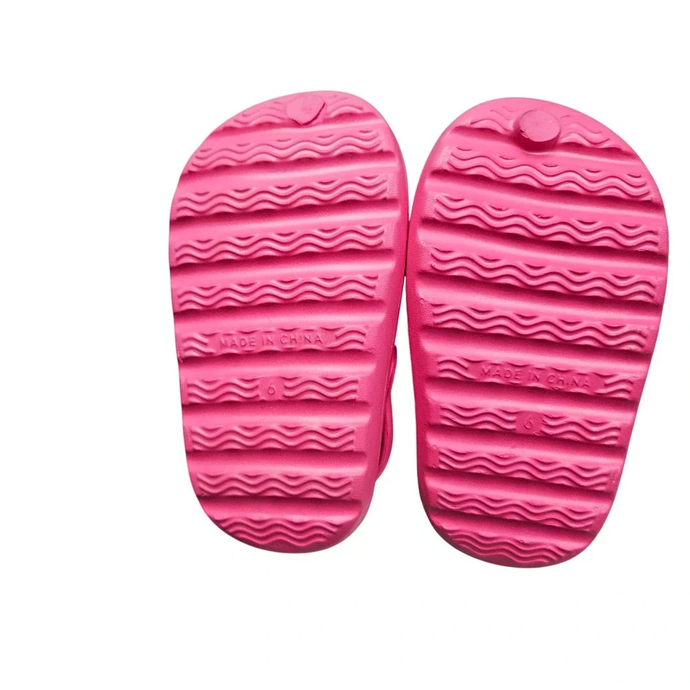 Unicorn Clog Sandals Toddler 6 Pink Foam Open Toe Slides Fun Whimsical